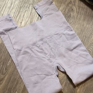 Sacre Ribbed Leggings - Lavender size M